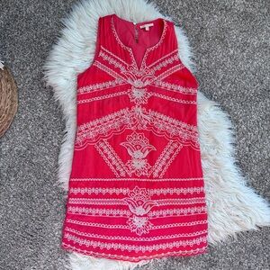 Skies are Blue | “Leonna” Coral Embroidered Dress